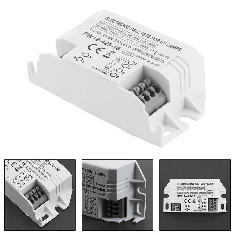 UnKnown [해외] LED<b>안정기</b> 10-<b>18W</b> 전자 <b>안정기</b> G23 G10q G5 UV 램프 UVC 튜브 살균 220V