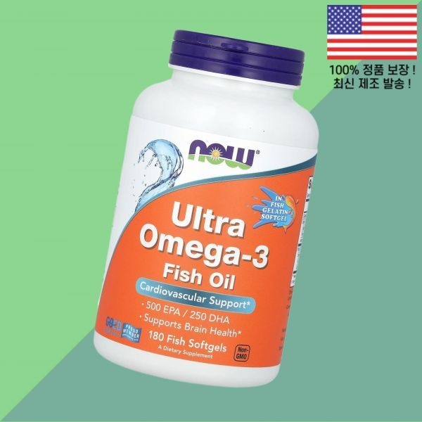 [해외] 나우 푸드 울트라 오메가3 DHA EPA 피쉬오일 오메가쓰리 180피쉬소프트젤 나우푸드 Ultra Omega 3 Fish Oil 180 Softgels