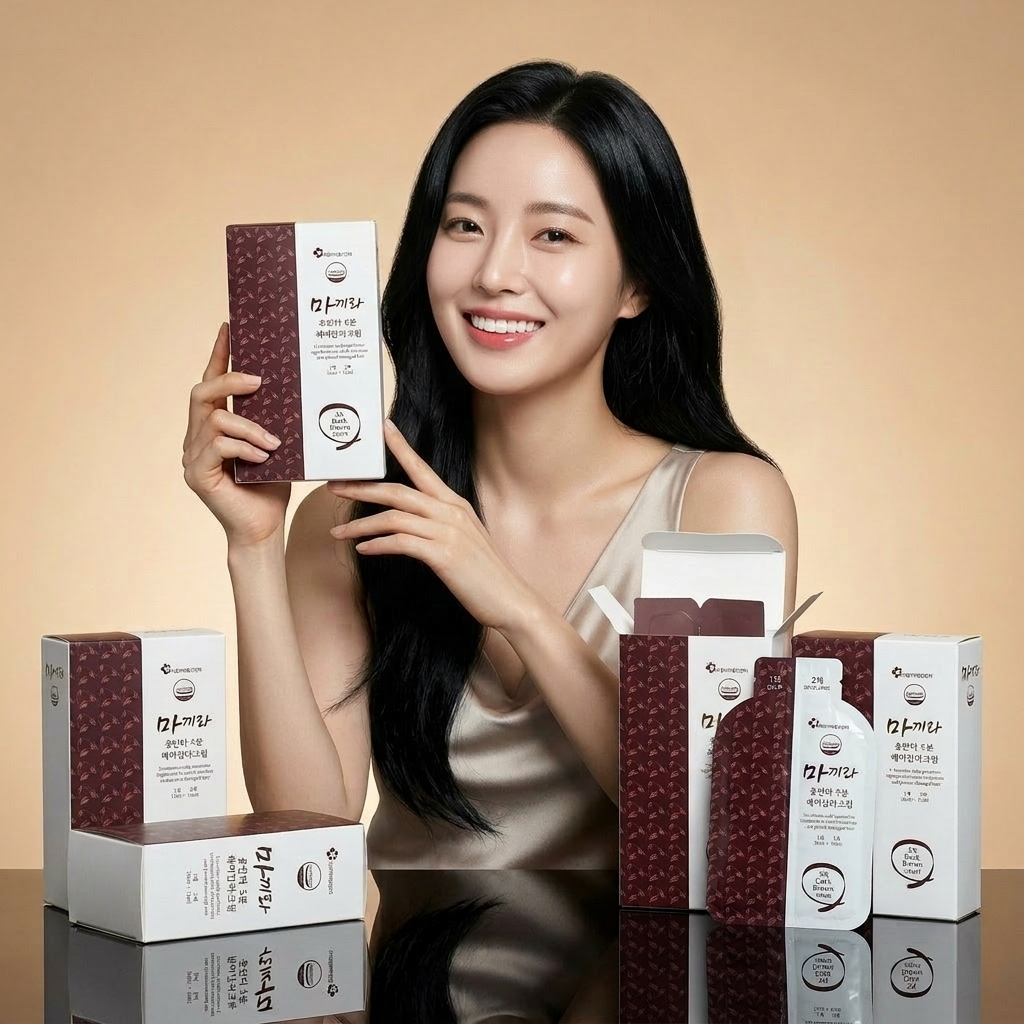 마끼라 옻안타 뿌리 새치염색약 5분완성 흰머리커버 셀프염색 부분염색 5개입