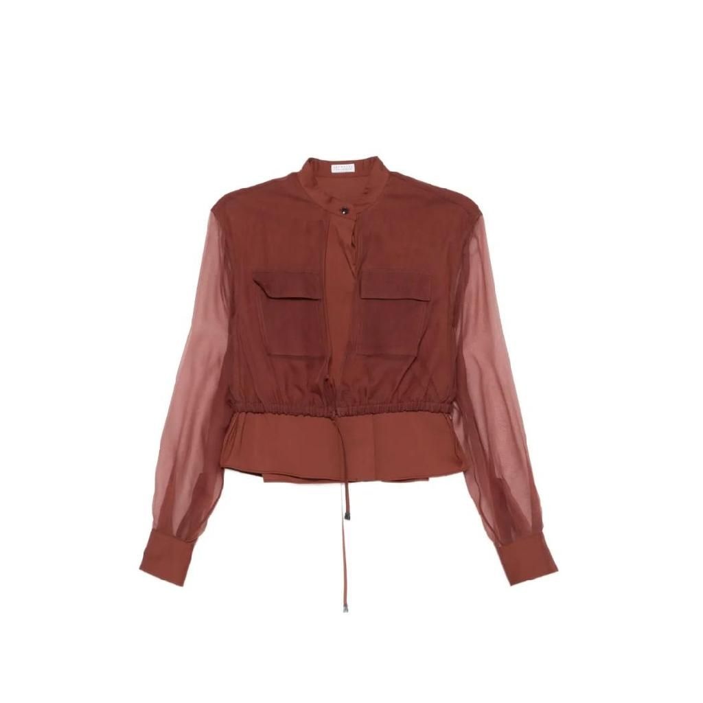 브루넬로 쿠치넬리 포켓 드로스트링 블라우스 M0091NC416C9093 TP450882733