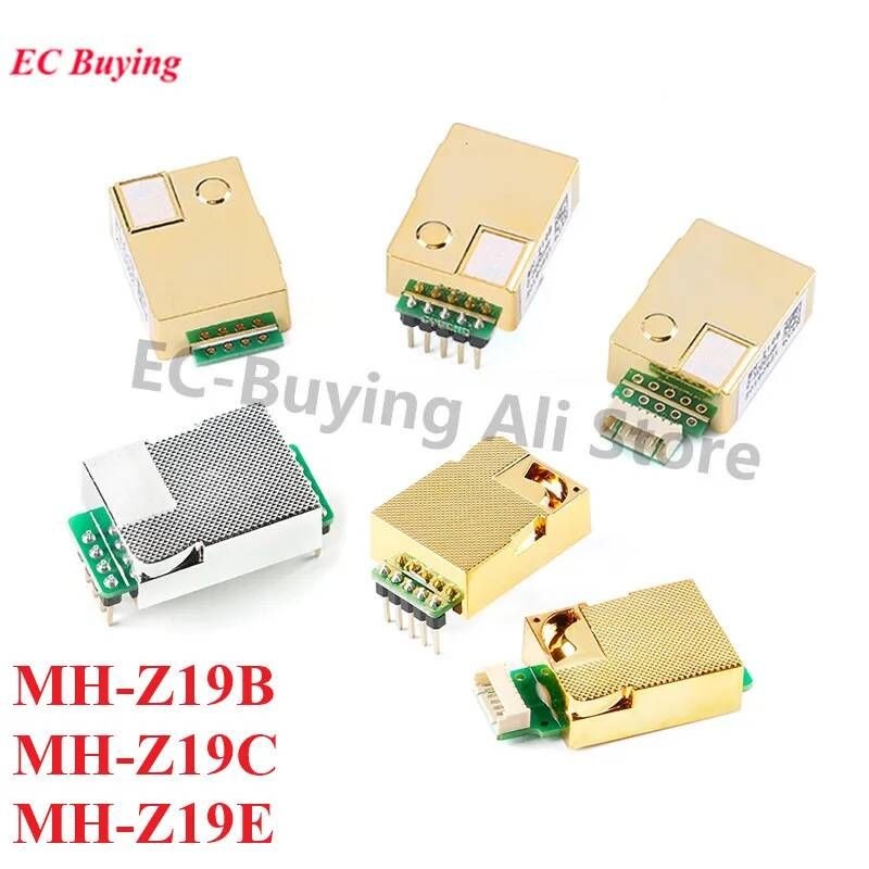 [해외] PM센서 MH-Z19mH-Z19C MH-Z19B MH-Z19E IR 적외선 CO2 센서 모듈 이산화탄소 가스 NDIR 모니터 400-5000 0-5000ppm UART