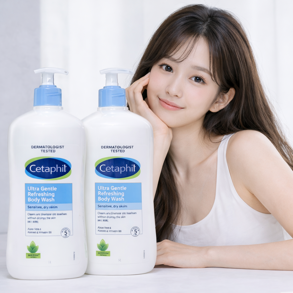 세타필 울트라 젠틀 리프레싱 바디워시 1L 2개 대용량 약산성 저자극 산뜻한향