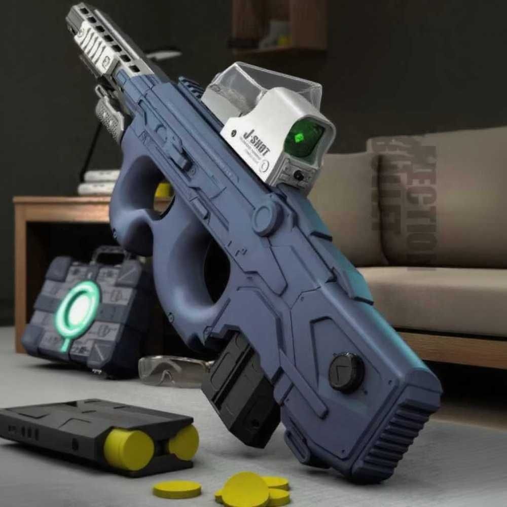 [해외] 전동연발 P90 슬라이스총알 배그 너프건 서바이벌