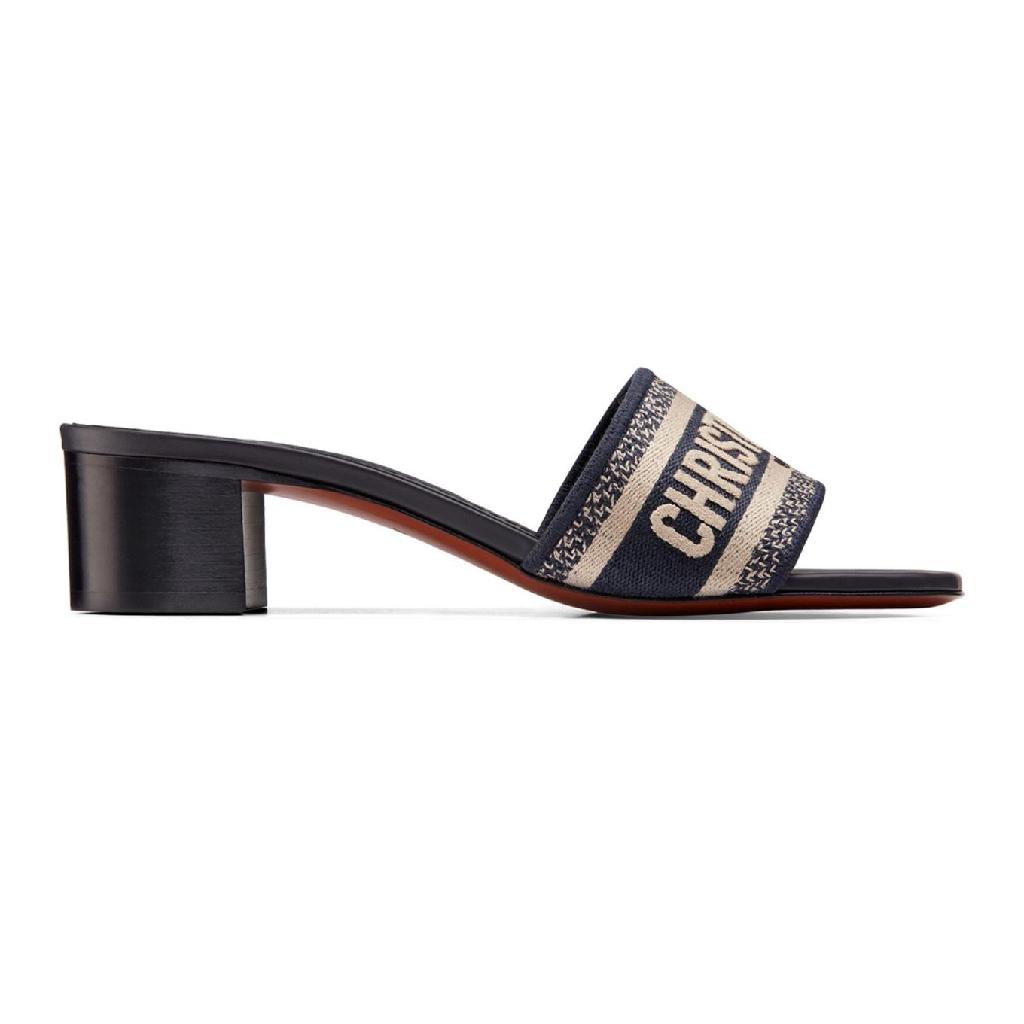 디올 여성 Dway in embroidered cotton mules deep blue DIO7438HBLUSF40500 TP824047921