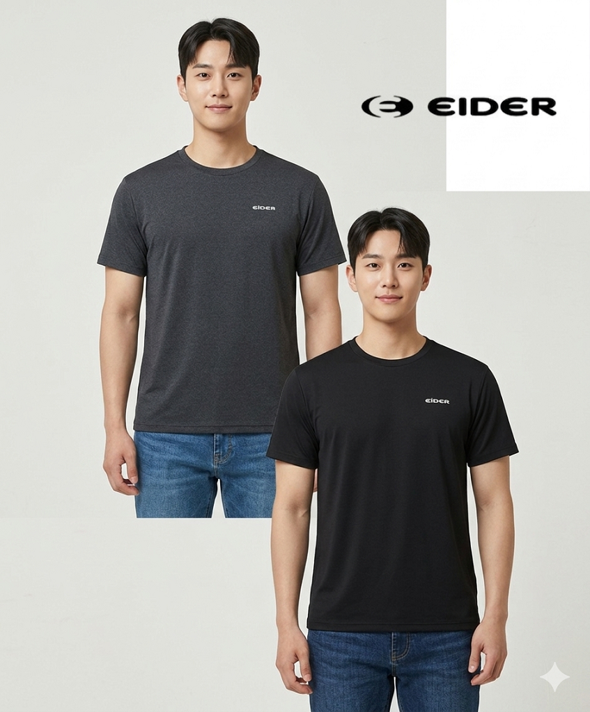 [아이더]POP ON 2PACK  남성 반팔 라운드 티셔츠 DMM26292_INT : 롯데ON