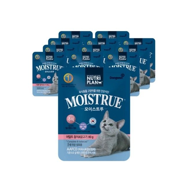 코스트코 동원 뉴트리플랜 고양이사료 모이스트루 어덜트 참치닭고기 80g x 36