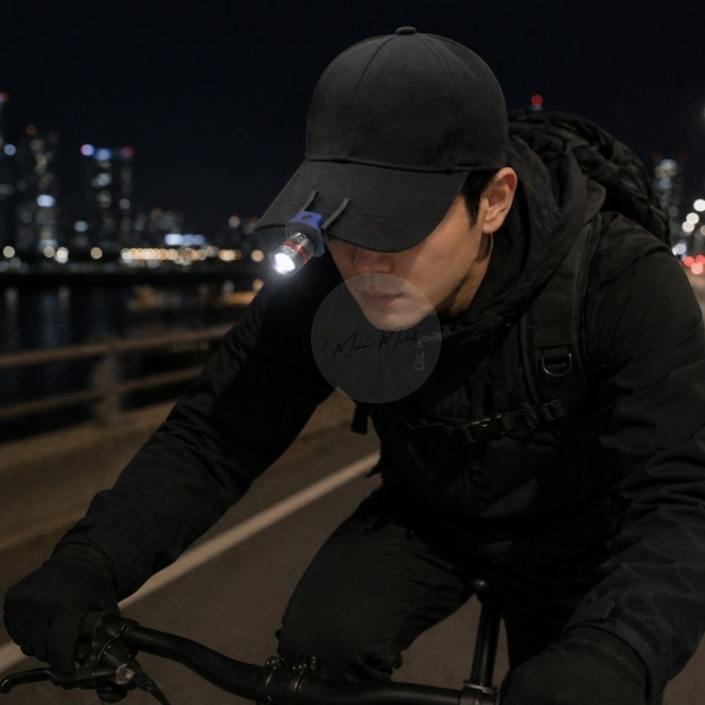 미니미마켓 모자 줌라이트160루멘 백패킹 낚시 해드랜턴 캡렌턴 낚시모자랜턴 캡모자랜턴