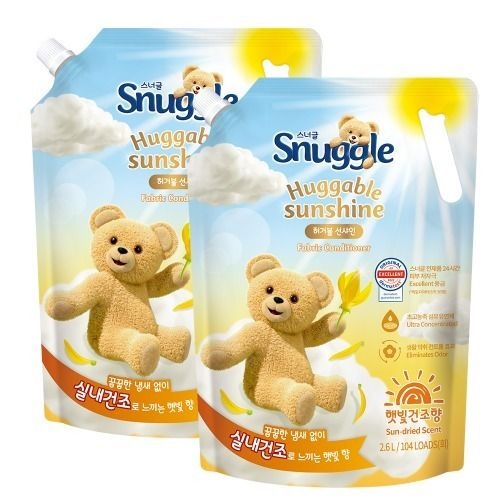 스너글 실내건조 섬유유연제 허거블 선샤인 2.6L 2개