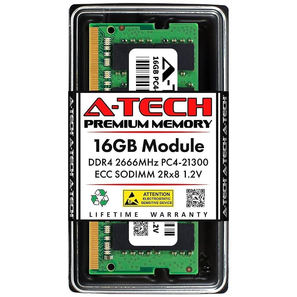 [해외] A-Tech 삼성 M474A2K43BB1-CTD 교체용 16GB - DDR4 2666MHz PC4-21300 ECC SODIMM 260핀 2Rx8 1.2V - 싱글 서버 메모리 R
