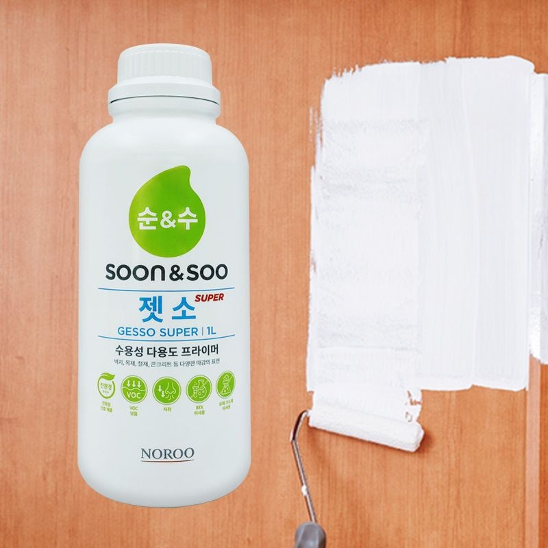 노루페인트 순앤수젯소 프라이머 젯소 수성 페인트 SUPER 1L