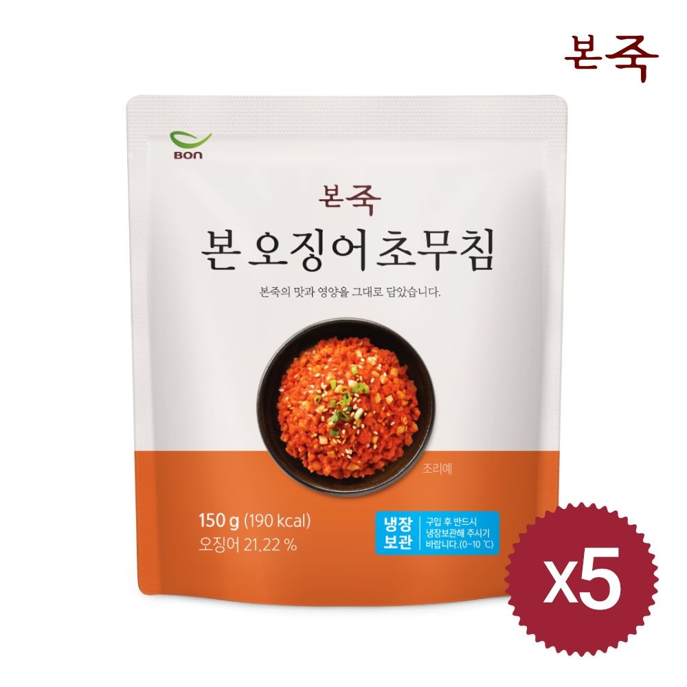 [롯데온] 본죽 오징어초무침 150g 5봉