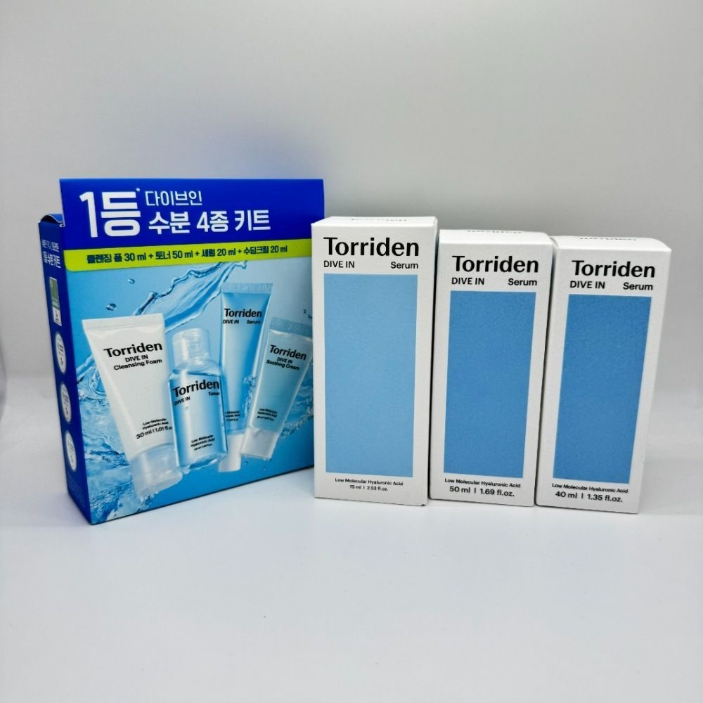 토리든 다이브인 저분자 히알루론산 세럼 50ml+40ml+40ml+트라이얼키트