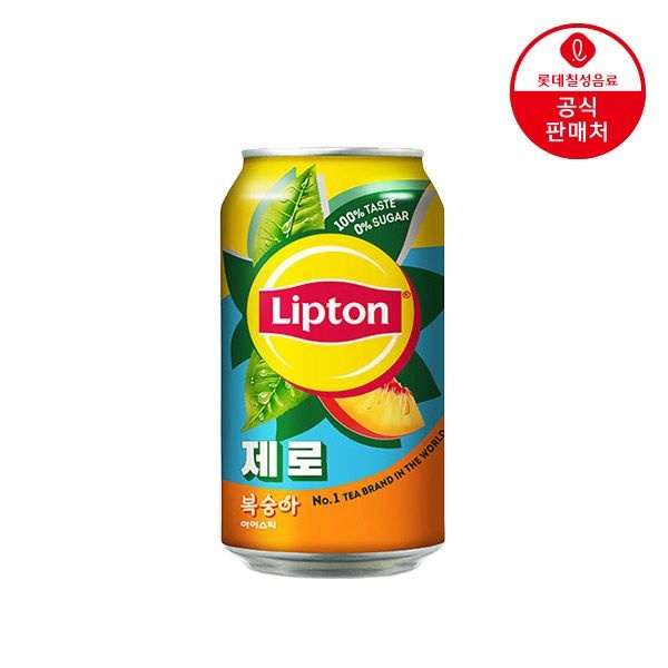 [롯데온] 립톤 제로 복숭아 아이스티 355ml 48캔