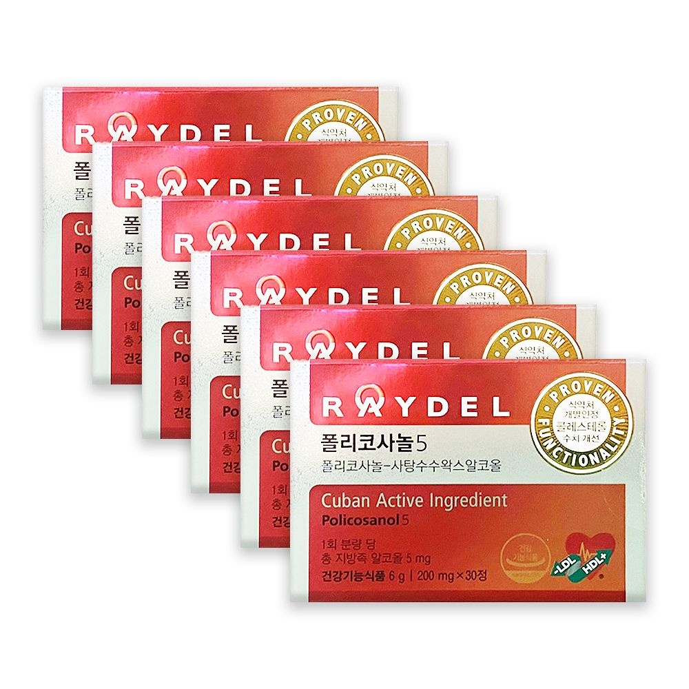 레이델 폴리코사놀5 쿠바산 200mg 30정 x 6개
