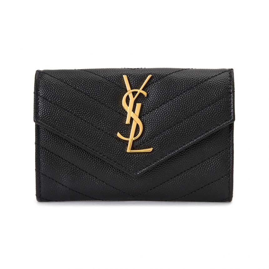 SAINT LAURENT PARIS 카산드라 마틀라세 여성 카드지갑 414404 BOW01 1000