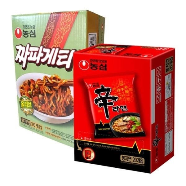 올리브짜파게티 20개+신라면 20개