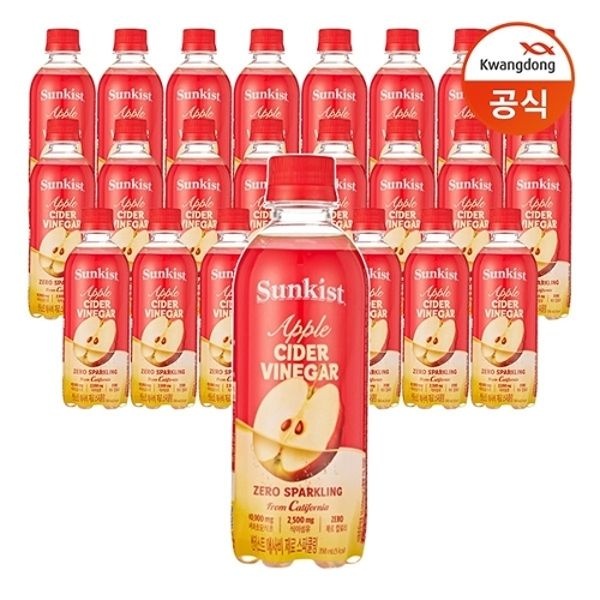 [광동직송] 썬키스트 애사비 제로 스파클링 350ml x 24개 (유...