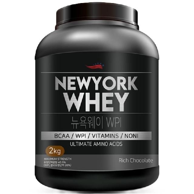 단백질 보충제 뉴욕웨이 WPI 초코맛 2kg 유당제로 프로틴 