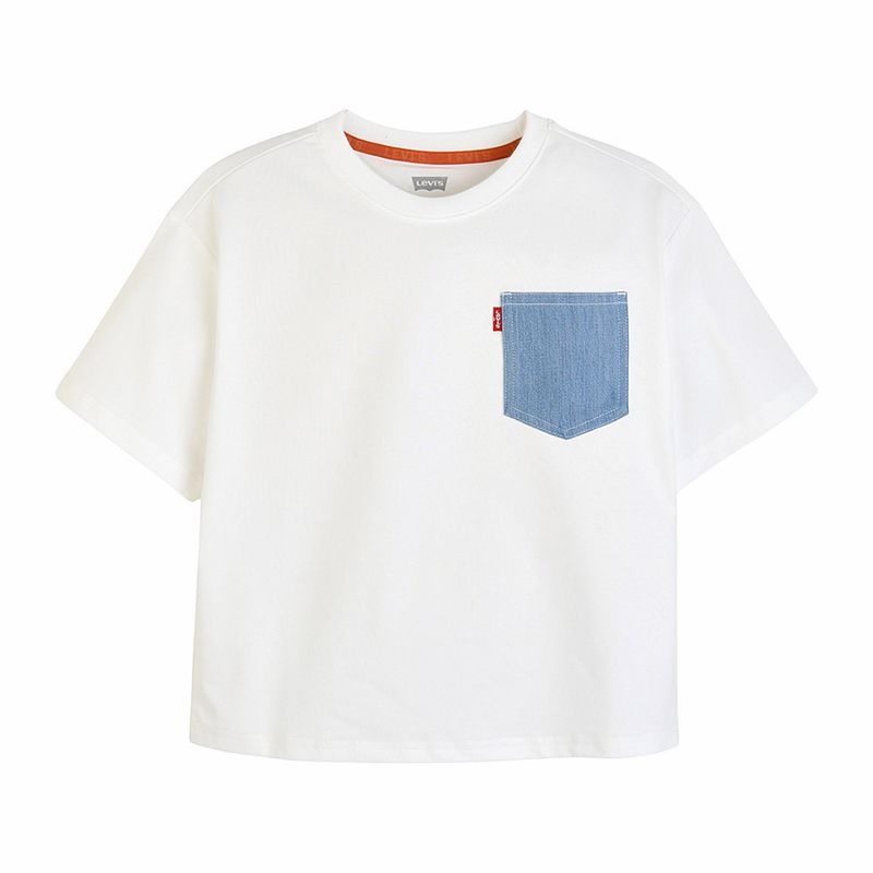 LEVIS KIDS <매장정품> LEVI'S 리바이스 LEVIS KIDS LVC 쿨터치 데님포켓 반팔티 (주니어) 화이트 V262TS303P 1655483