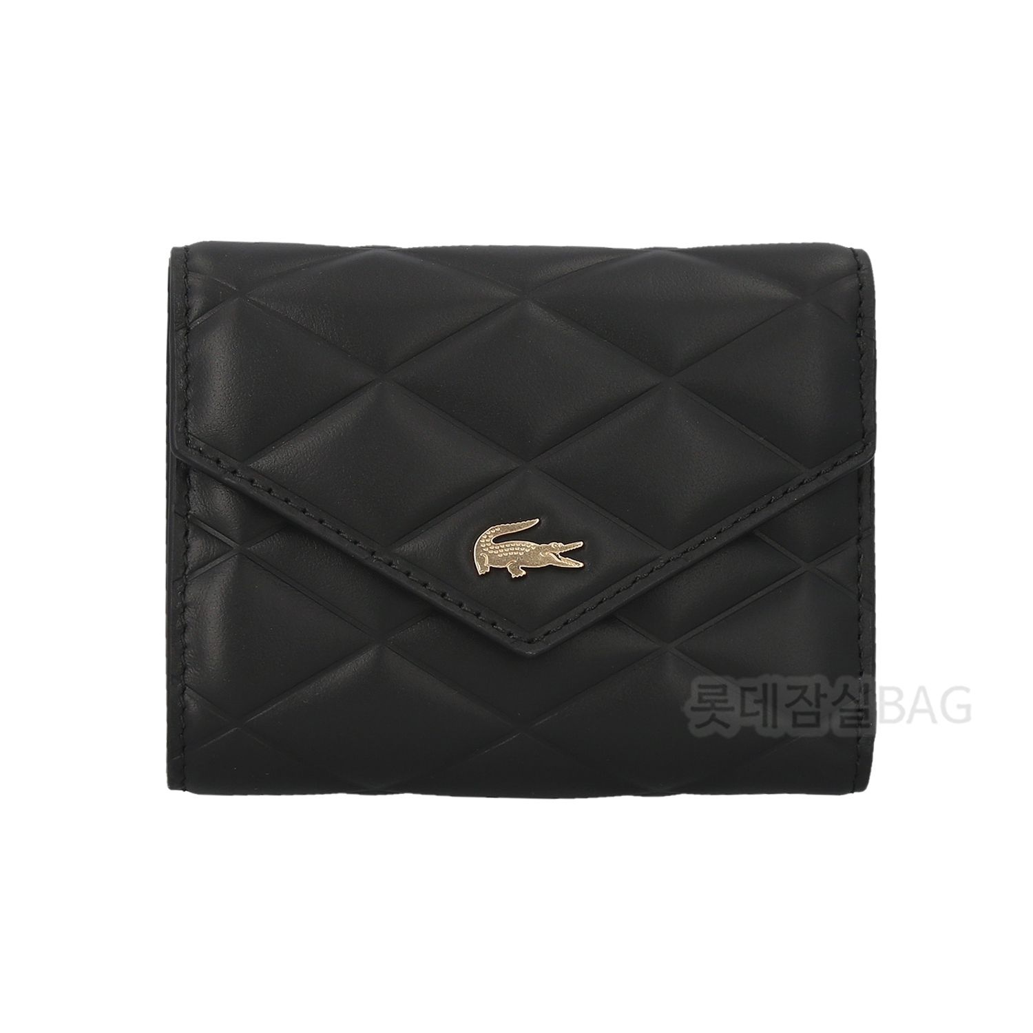 [롯데백화점] 라코스테 NF5119E55N 크로코델 CROCODELLE 플랩 반지갑- 000블랙 JS
