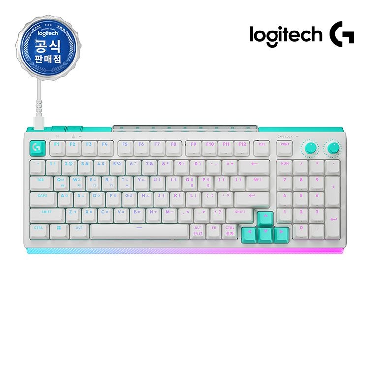 로지텍코리아 공식 G512 X 98 게이밍 키보드 화이트, 갈축