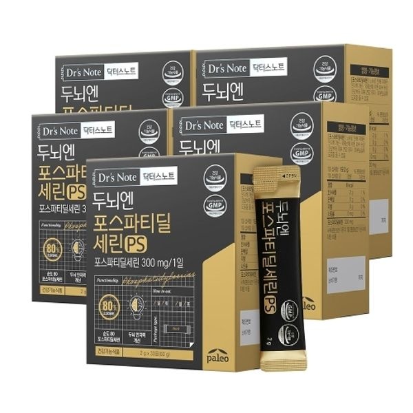 팔레오 닥터스노트 두뇌엔 포스파티딜세린 PS 2g 30포 5박스 5개...