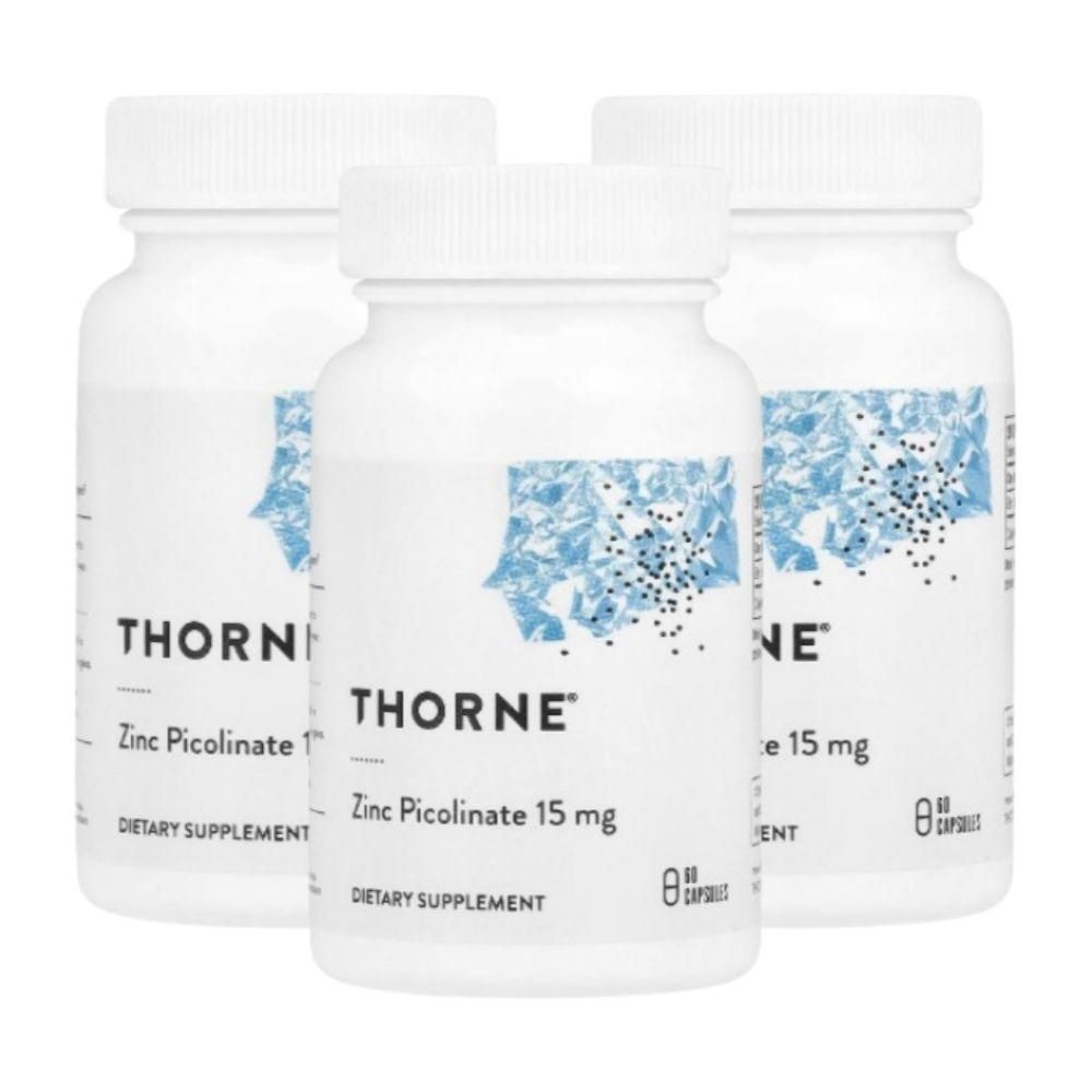 [해외] 쏜리서치 Thorne ZincPicolinate 아연 피콜리네이트 15mg 60캡슐 3개 징크