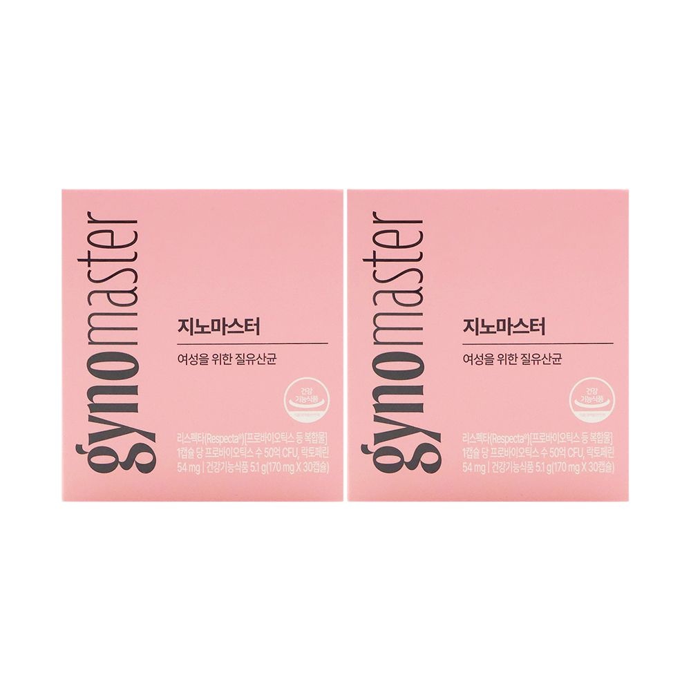 마스터바이옴 지노 마스터 여성 질유산균 170mg x 30캡슐 x 2박스