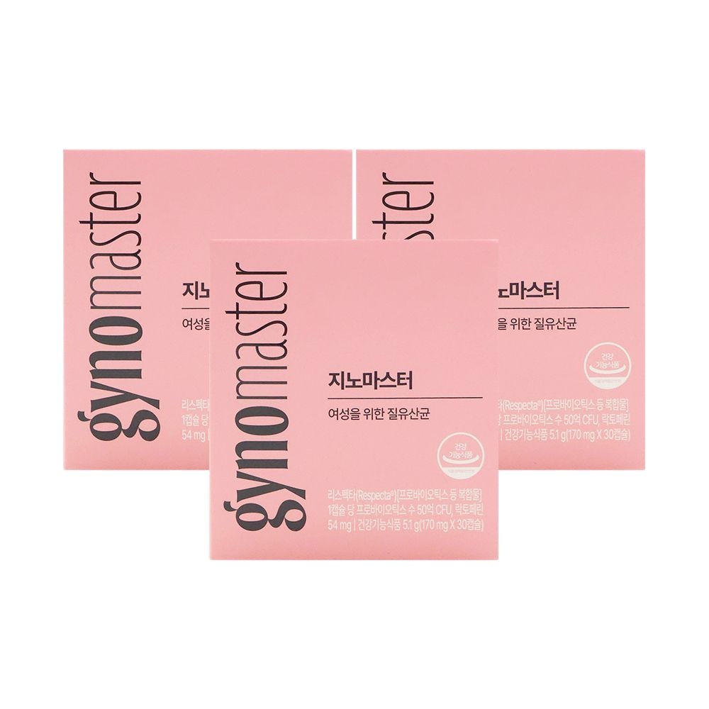[오늘출발] 마스터바이옴 지노 마스터 여성 질유산균 170mg x 30캡슐 x 3박스