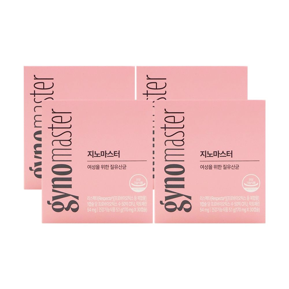 마스터바이옴 지노 마스터 여성 질유산균 170mg x 30캡슐 x 4박스