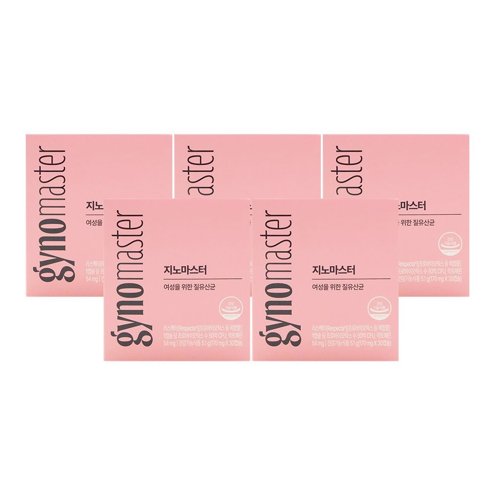 마스터바이옴 지노 마스터 여성 질유산균 170mg x 30캡슐 x 5박스