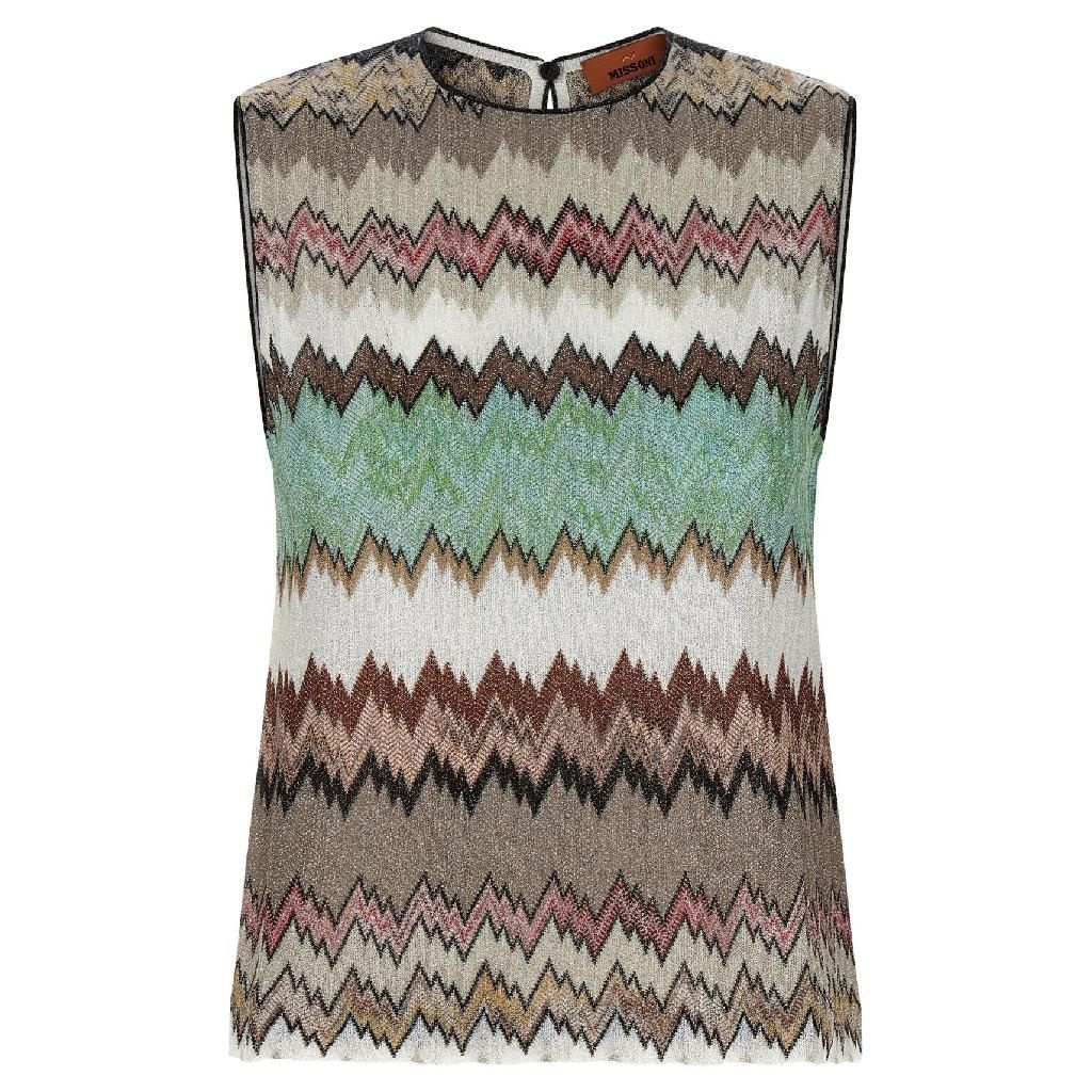 미쏘니 [해외] 미쏘니 MISSONI 지그재그 램 탑 DS26SK0KBR014WSM9Y3