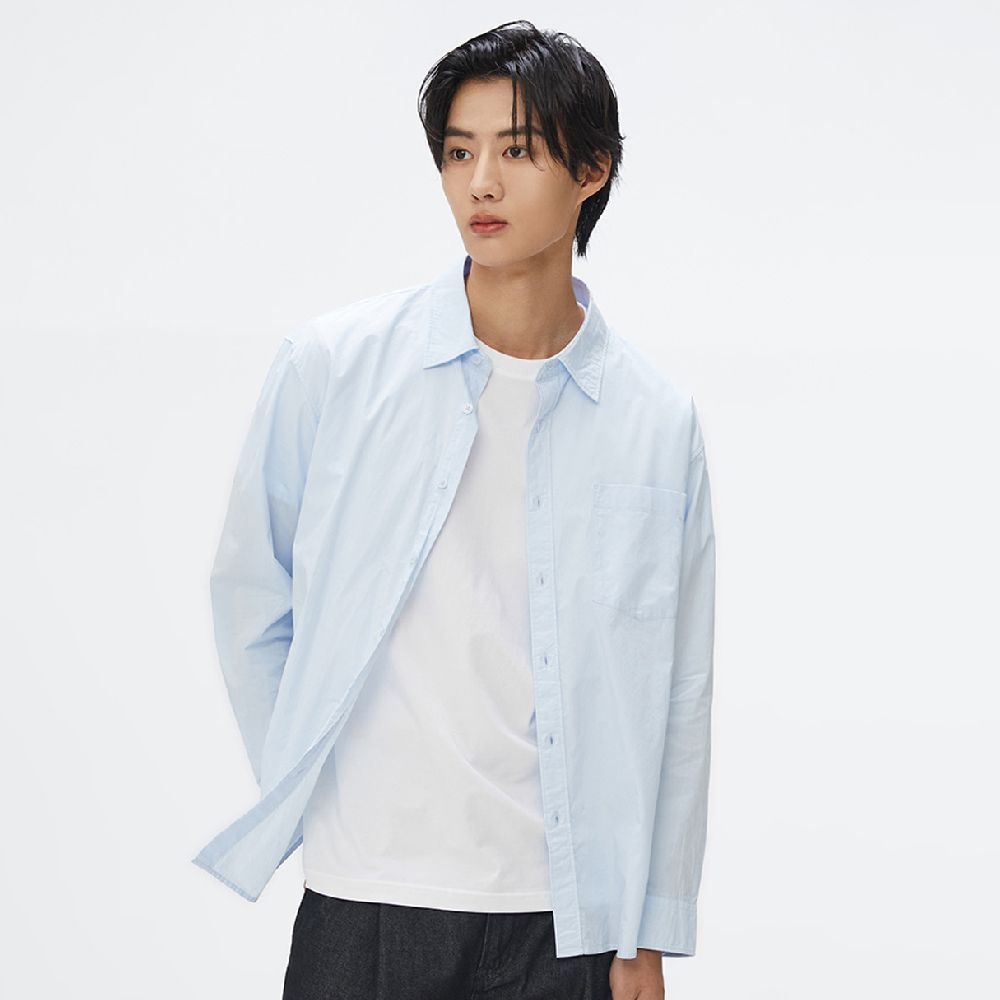 [롯데온] 스파오 고밀도코튼 오버핏 셔츠