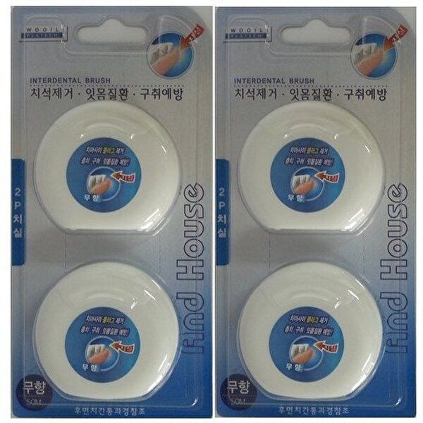 고품질 N2P가는치실 무향 50M 4개 치간칫솔 치실 치간치솔 W1D295E
