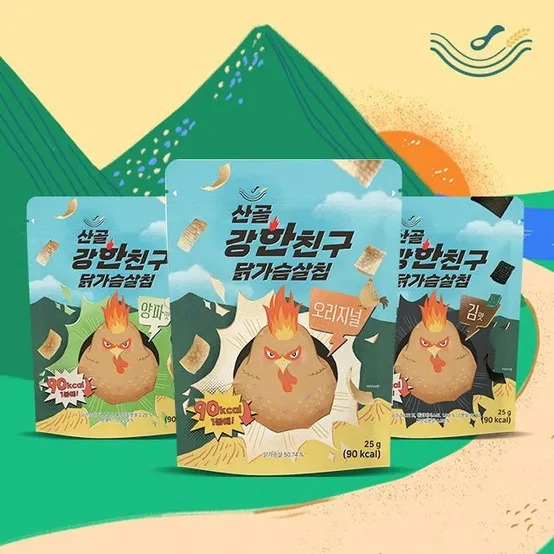 [산골이유식] 산골 강한친구 닭가슴살칩 3종1봉