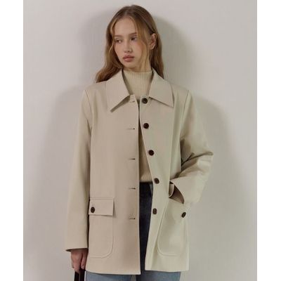 suede half coat