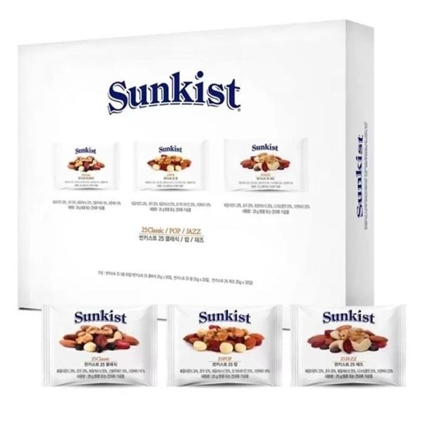 썬키스트 견과 3종세트 25g x 60봉 x 20세트