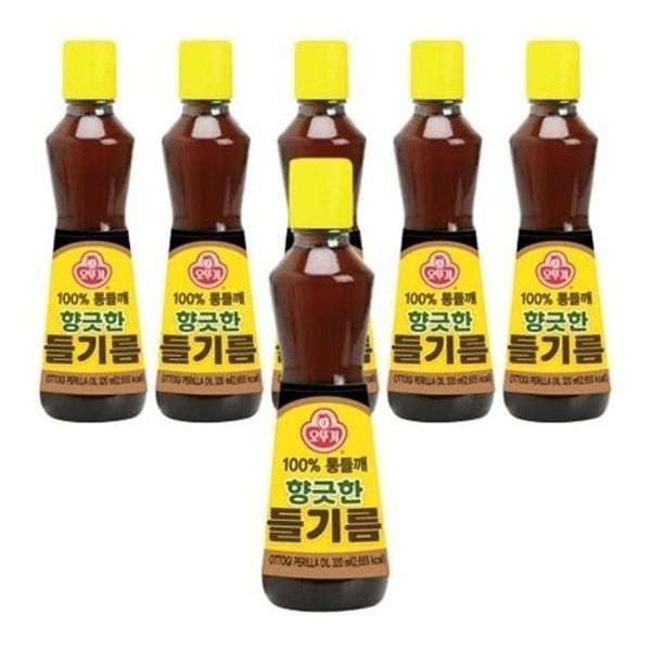 오뚜기 향긋한 들기름 320ml, 6개
