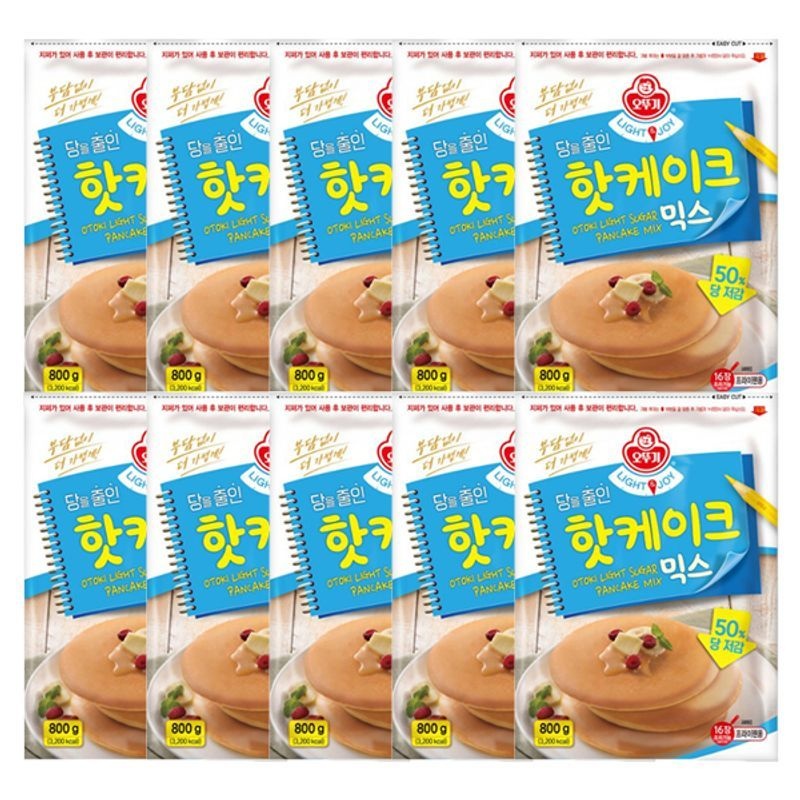 오뚜기 LIGHT & JOY 당을줄인 핫케이크믹스 800g x 10개