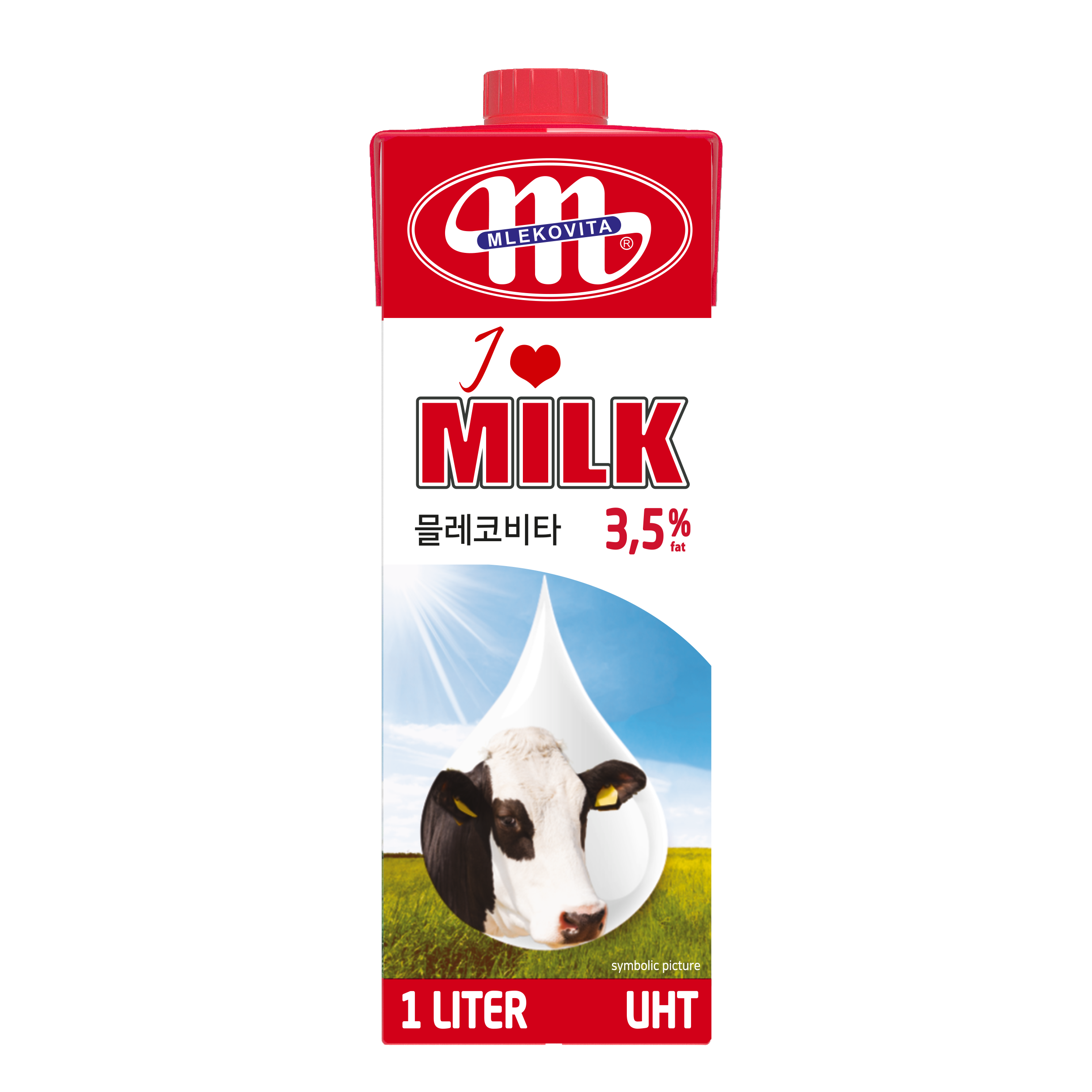 [오늘출발] 믈레코비타 수입멸균우유 아이러브밀크 3.5% 1L , 12입
