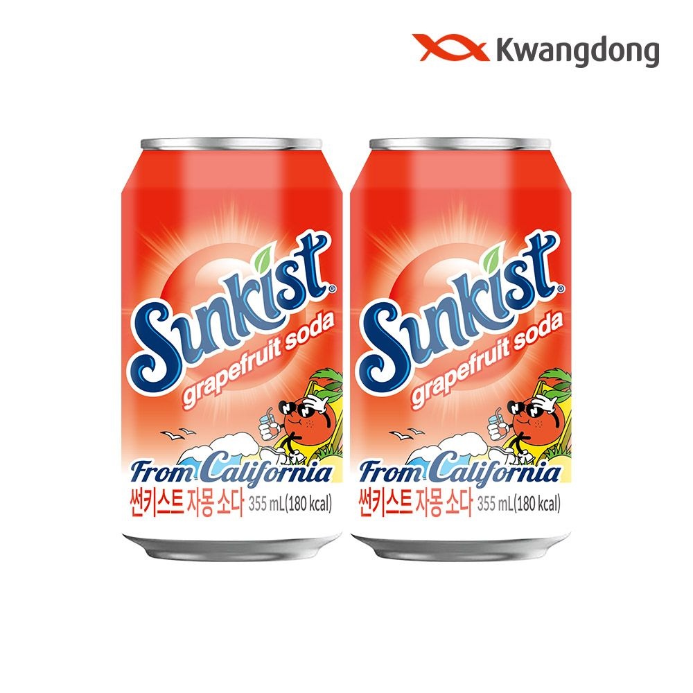 [롯데온] 썬키스트 자몽 소다 355ml 24입 (10,900원/무료)