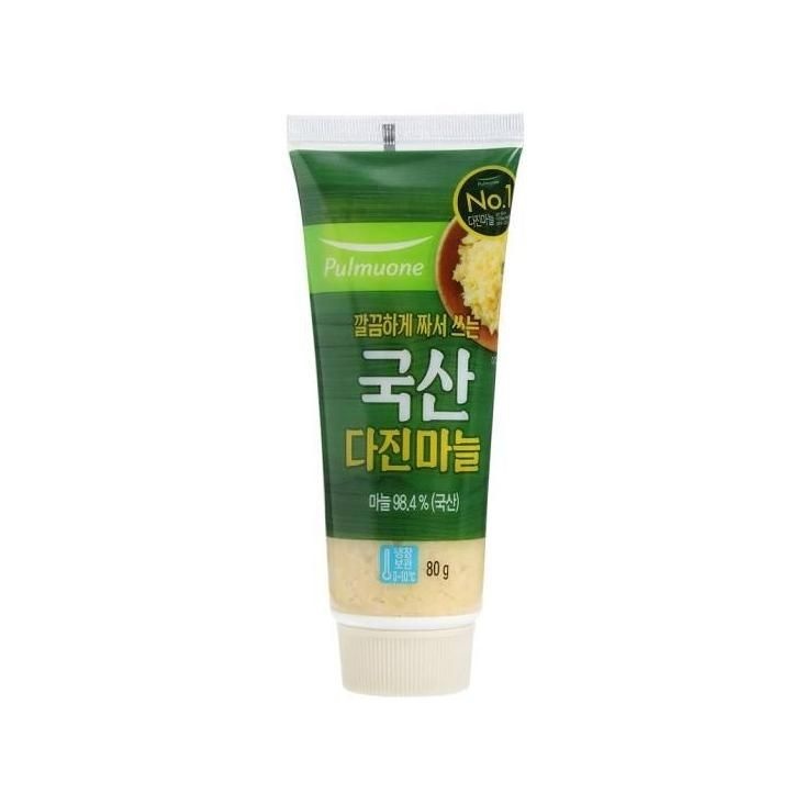 풀무원 튜브 다진마늘 80g 만능 볶음 조림 한정식 찌개 반찬
