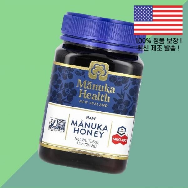 [해외] 마누카 헬스 로우 꿀 허니 UMF 13 MGO 400 17.6온스 500g Manuka Health Raw Honey 17.6oz
