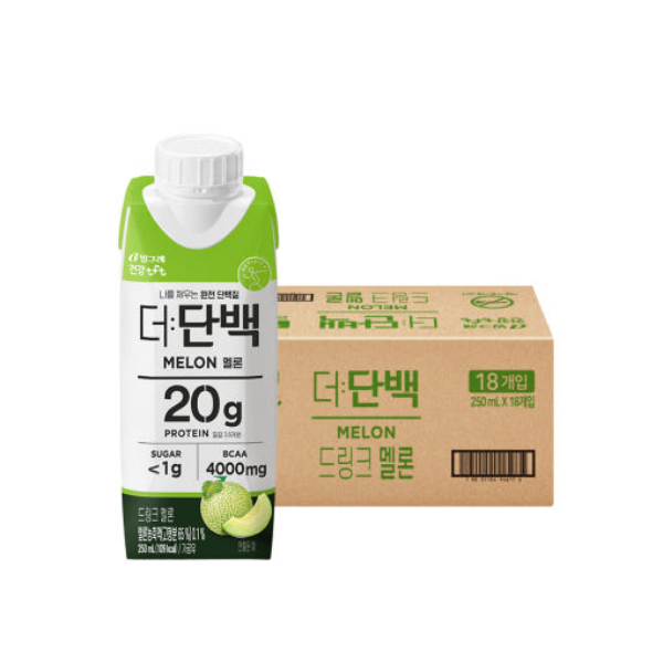 빙그레 더 단백 드링크 멜론 맛 250ml 18개입