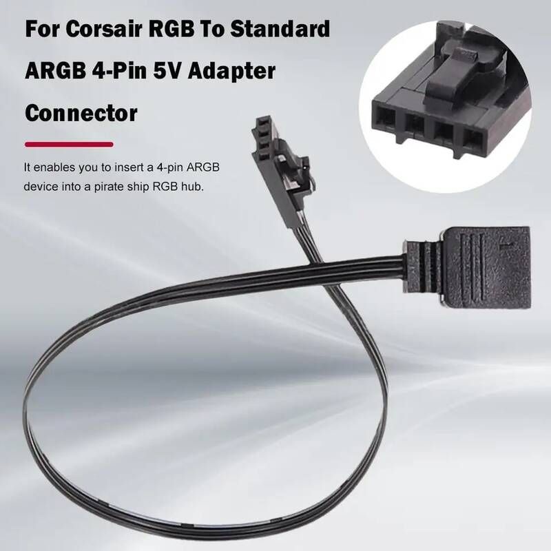 [해외] 그래픽카드케이블 ARGB 4핀 5V 어댑터 커넥터 Corsair RGB용 케이블 해적선 라인 QL LL120 ICUE