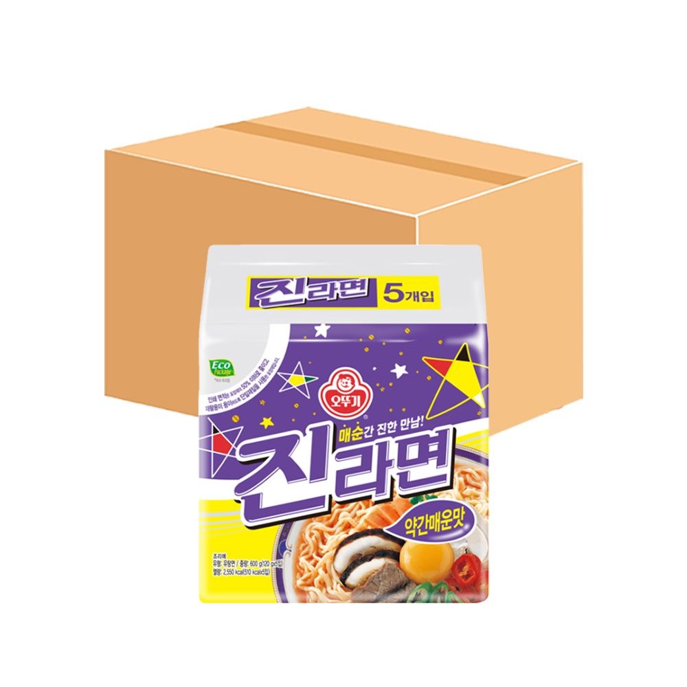 오뚜기 진라면 약간매운맛 120g x 40개 봉지라면
