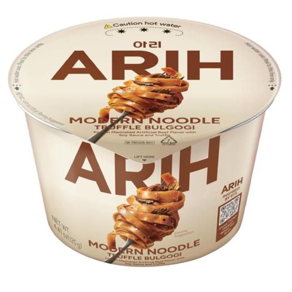 ARIH [해외] ARIH 모던 누들 125g 4팩 트러플 불고기 ARIH Modern Noodles, Western-Korean Fusion Soup-Less Noodles, Truffle Bulgogi, Bowl