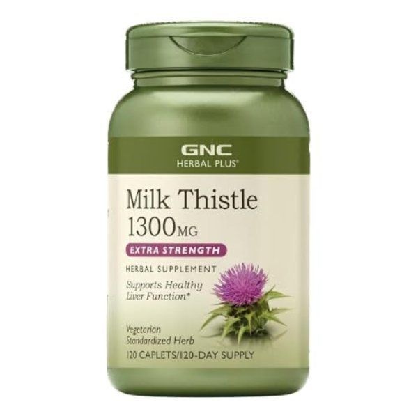 [해외] GNC 허벌 플러스 밀크씨슬 1300mg 보충제 고함량 베지테리언용