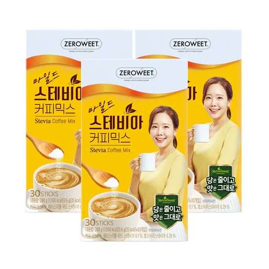 [본사직영] 소유진 마일드 스테비아 커피믹스 30T * 3개 (소비기한 26.11.01 ~ )