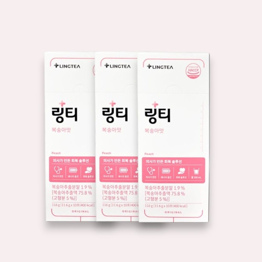 링티 복숭아맛 3박스 (10포) 수분보충 물에 타마시는 분말